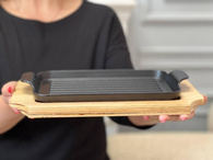 Блюдо чавунне на підставці «Гриль» 26x17 см. Изображение №3