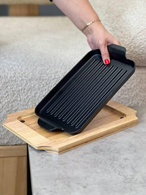 Блюдо чавунне на підставці «Гриль» 26x17 см. Изображение №2