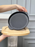 Блюдо чавунне на підставці «Гриль» 22 см. Зображення №2