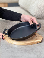 Блюдо чавунне глибоке «Гриль» 22 см. Изображение №3