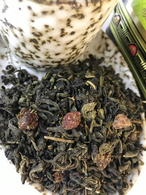 Зелений ароматизований чай Суниця лісова зелений 500 г. Зображення №2