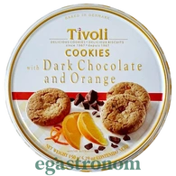 Печиво шоколад та апельсин Тіволі Тін Tivoli Tin dark chocolate&orange 150g 24шт/ящ