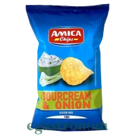 Чипси з сметаною та цибулею Аміка Amica sourcream&onion 100g 20шт/ящ