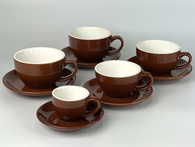 Набір 6 чашок з блюдцями 300 мл «Браун Саммер»
