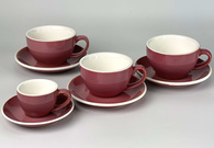 Набір 6 чашок з блюдцями, 300 мл «Гра сонця в рожеве»