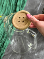 Чайник скло «Ґудзик» 1800 мл, 24x9,5 см, діам. горловини 8 см. Зображення №4