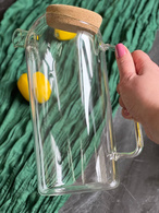 Чайник скло «Ґудзик» 1800 мл, 24x9,5 см, діам. горловини 8 см. Зображення №2