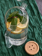 Чайник скло «Ґудзик» 1800 мл, 24x9,5 см, діам. горловини 8 см. Зображення №5