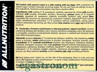 Печиво без цукру у молочній глазурі з арахісовим кремом ОллНутрішн AllNutrition 128g 14шт/ящ. Зображення №2