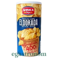 Чипси рифлені Аміка Amica ruffle chips 400g 6шт/ящ