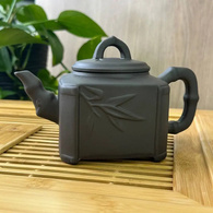 Чайник глиняний 450 мл «Гілка бамбук» (Темний). Зображення №2