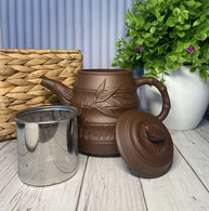 Чайник глиняний 650 мл «БАМБУК» (СВІТЛИЙ). Зображення №3