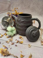 Чайник глиняний 650 мл «БАМБУК» (ТЕМНИЙ). Зображення №2