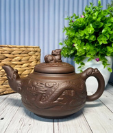 Чайник глиняний 780 мл «ДІЛУН-ДРАКОН», (СВІТЛИЙ). Зображення №2