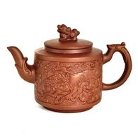 Чайник глиняний 800 мл «Лев» (Світлий). Зображення №2