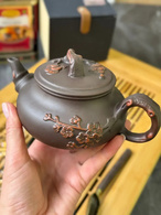 Чайник глиняний 450 мл «Червоний листок» (подарункова коробка). Зображення №4