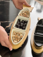 Цукерниця-соусниця 3-секційна 36x10x5,5 см «Біла рибка». Изображение №2