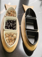 Цукерниця-соусниця 3-секційна 36x10x5,5 см «Біла рибка». Изображение №3