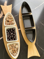 Цукерниця-соусниця 3-секційна 36x10x5,5 см «Біла рибка». Изображение №4