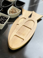 Цукерниця-соусниця 3-секційна 36x10x5,5 см «Біла рибка». Изображение №5