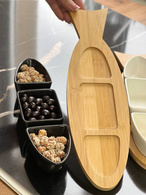 Цукерниця-соусниця 3-секційна 36x10x5,5 см «Чорна рибка». Изображение №4