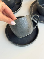 Набір 300 ml 4 чашок з блюдцем кава/чай «Шайні-дот». Зображення №3