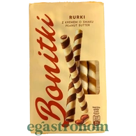 Вафельні трубочки з арахісовою пастою рурки Бонітки Bonitki peanut butter 280g 12шт/ящ