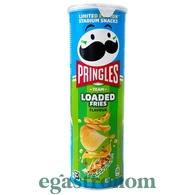 Чипси смак катоплі фрі та приправ Прінглс Pringles loaded fries flavour 165g 19шт/ящ