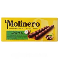 Вафельні трубочки зі смаком какао та фундука Молінеро Molinero 140g