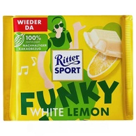 Шоколад білий з лимонною начинкою Ріттер Спорт Ritter Sport funky 100g