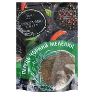 Приправа перець чорний мелений дой-пак Приправи Світу 50g