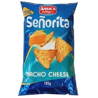 Тортилья-чипси кукурудзяні зі смаком сиру Аміка Amica nacho cheese 185g