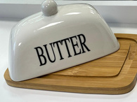 Маслянка з кришкою «Butter» біла, 18x12x9 см. Зображення №2